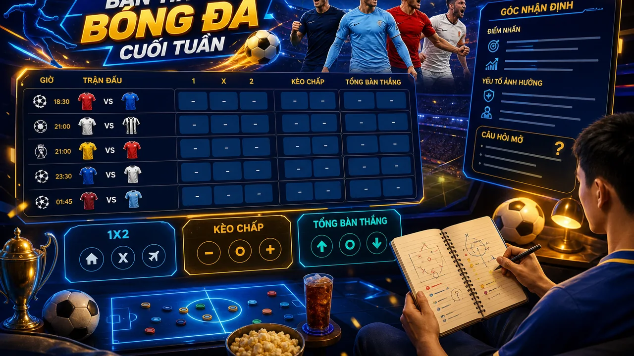 Những trận đáng theo dõi và cách đọc kèo cuối tuần trên 188bet