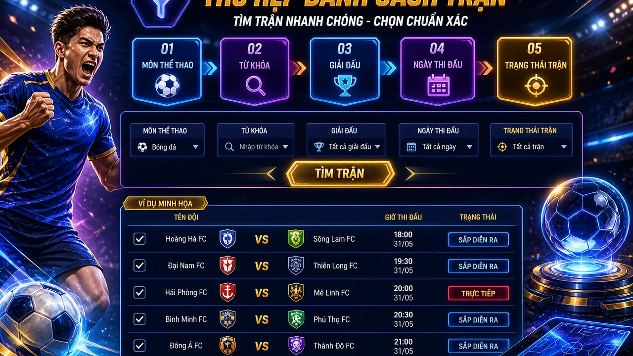 Tìm Trận Cuối Tuần Dễ Hơn: Cách Tìm Trận Đấu Nhanh Trên 188bet