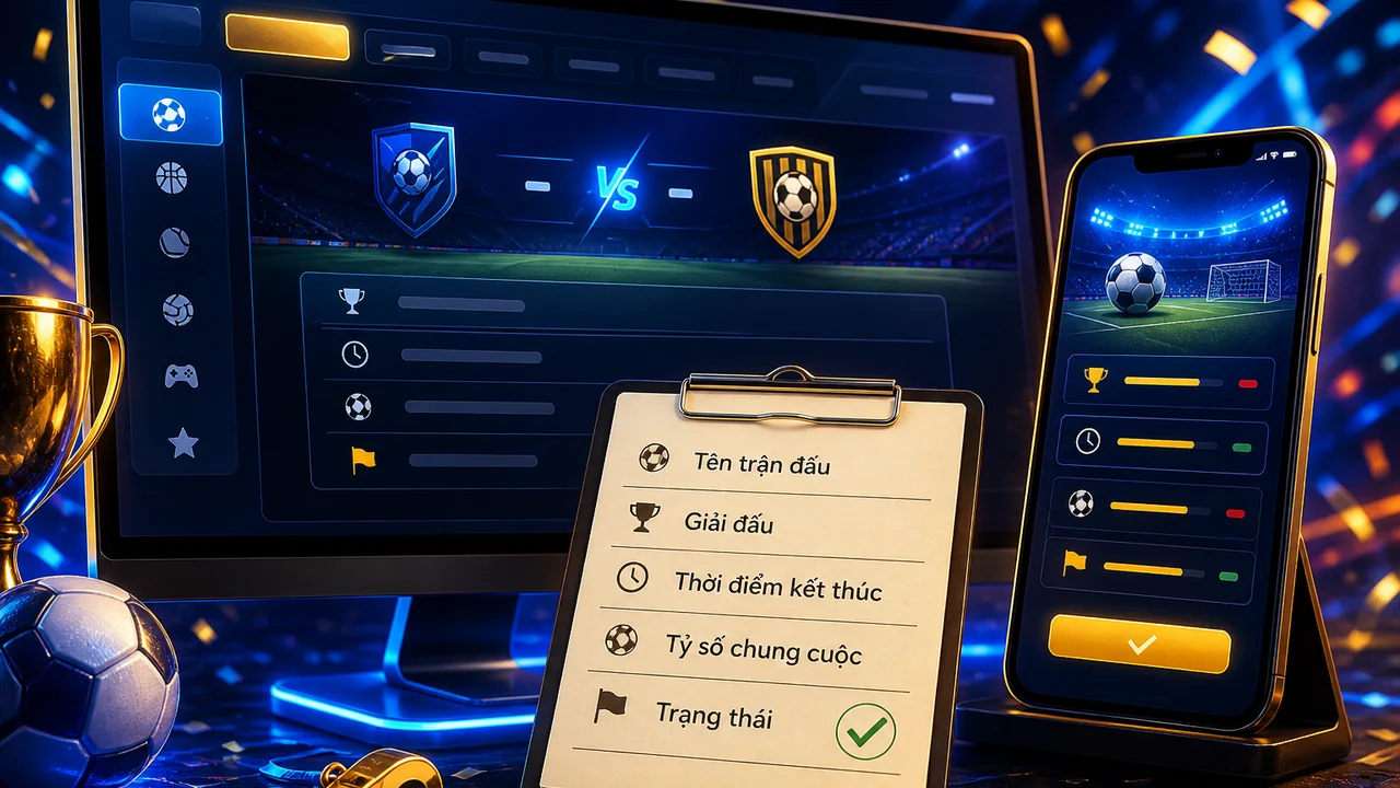 Đọc tỷ số cuối trận đúng cách: cách kiểm tra kết quả trận đấu trên 188bet